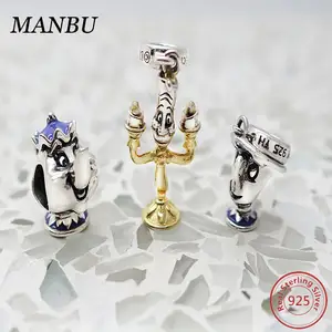 Beauté et la bête collection charms 925 en argent sterling 08016