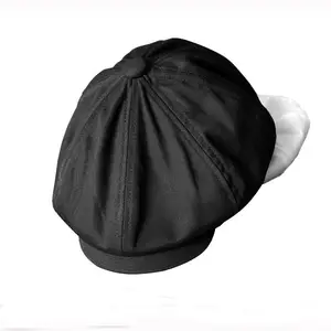 Gentleman Heren Zwarte Baret Franse 8 Panel Baretten Krantenjongenspet Hoed