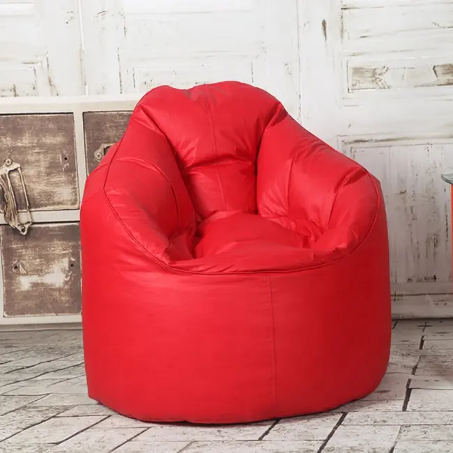 สีแดง BOSS Bean BAG เก้าอี้ PU หนัง sitzsack พัฟสำนักงานเก้าอี้ Lazy เฟอร์นิเจอร์