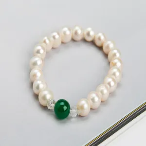 2018 Fashionable Cultured Frehshwater Pearl Chain <strong>Bracelet</strong> Beads Jewelry with 9-10mm Shaped Pearl <strong>Stretch</strong> <strong>Bracelets</strong> - Product Image 1