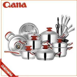 QANA-Utensilios de Cocina de Inducción de acero inoxidable, alta calidad, OEM, venta al por mayor, ollas y sartenes, sartén antiadherente
