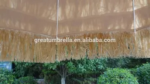 2.2meter Super Quality Vintage Style Synthetic Thatched Roof Hula Straw Beach Raffia Hawaii Tiki Umbrella For Sale