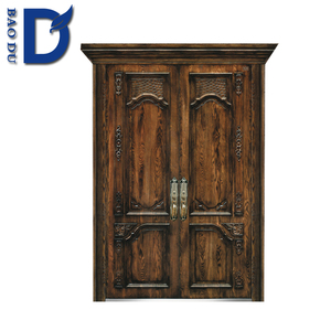BOWDEU portes <span class=keywords><strong>en</strong></span> <span class=keywords><strong>fer</strong></span> <span class=keywords><strong>forgé</strong></span> portes de sécurité <span class=keywords><strong>en</strong></span> acier portes de cour extérieur blindé utilisé pour les maisons portes de villa patio - Product Image 6