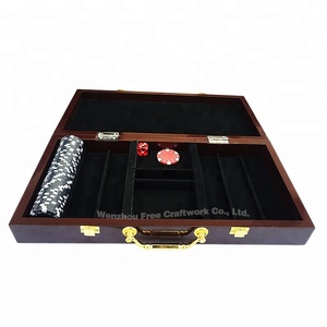 Luxe Glossy Houten Poker Chip Box Met Handvat Custom Logo Vernis Speelkaart Case Texas Hold Em Game Cadeau Verpakking - Product Image 6