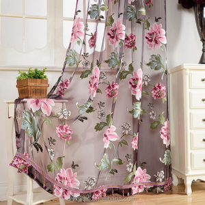 <span class=keywords><strong>Pas</strong></span> <span class=keywords><strong>cher</strong></span> Prix Vente Chaude Imprimé Sheer floral Rideaux Papillon Sheer Fenêtre Rideaux - Product Image 1