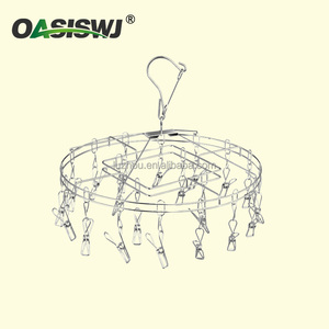 Fuente de la fábrica de Metal de acero inoxidable de secado plegable percha de lavandería Clips ropa percha rack - Product Image 1