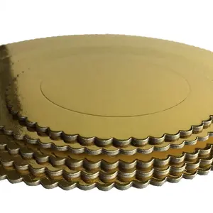 Wholesale 6 Inch 8 Inch 10 Inch 12 Inch Paper 2 mm Gold Cake Bases Drum Baking Round Pastry Mousse Cake Board