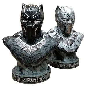 Custom polyresin bust 18cm black panther figurine