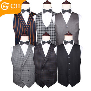 เสื้อกั๊กผ้าฝ้ายลายทางมีกระเป๋า - Product Image 1