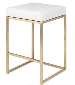 Gold Stainless Steel Modern Barstool