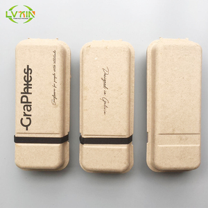 Biodegradable paper packing box degradable dry press pulp packaging recycle molded paper pulp box