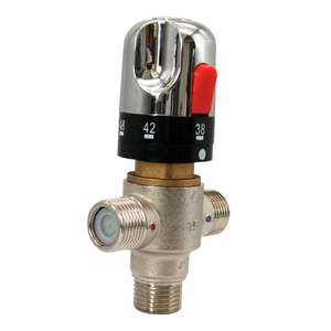 Vanne <span class=keywords><strong>mitigeur</strong></span> thermostatique à angle en laiton, eau chaude et froide, 1 ensemble, électrovanne à 3 voies, vanne de dérivation de douche à 4 voies - Product Image 6