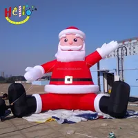 Papá Noel inflable al aire libre, Papá Noel inflable, Papá Noel inflable con bolsa de regalo