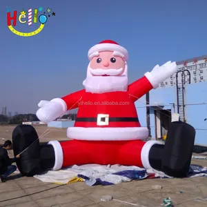 Outdoor Inflatable Santa Claus, Inflatable Ayah Natal, Inflatable Santa dengan Hadiah Tas