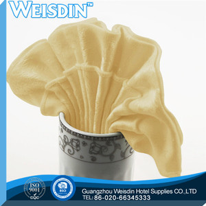 50*50cm fabril de poliéster/de algodón ecológico de la flor en relieve para servilletas partido - Product Image 1