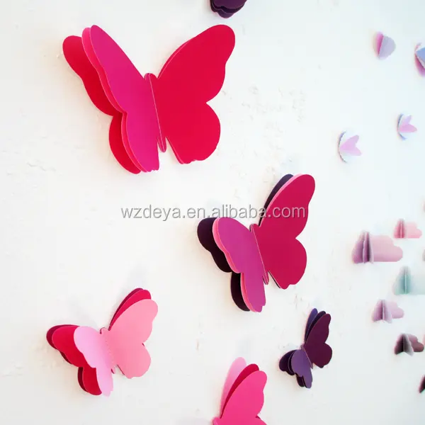 New Product Kid Room 3d Paper Butterfly Wall Sticker Home Decor