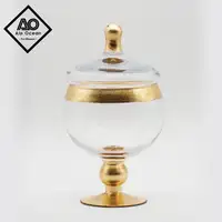 Pote de vidro recipiente com folha de ouro, jarra de vidro do alp oceano
