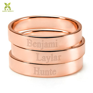 <span class=keywords><strong>Anelli</strong></span> Personalizzati con Nome per Membri della Famiglia, Impilabili e Personalizzabili - Product Image 4