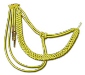 Cordon d'épaule uniforme de couleur dorée | Aiguillette de cordon d'épaule de cérémonie | Aiguillette de fil d'investissement - Product Image 1