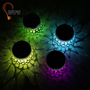 Nouveau design Fine apparence solaire jardin lumière décorative verre plastique métal lumières faire solaire mosaïque solaire jardin lumières