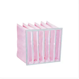 Filtro de bolsillo de aire para colector de polvo, bolsas de filtro para Sala Limpia, precio bajo, F5 F6 F7