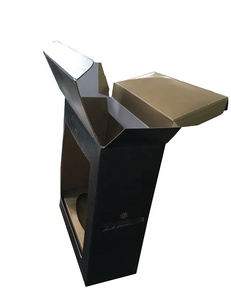 Cajas de vino corrugadas con estampado personalizado, cajas de vino de cartón personalizadas con textura en relieve, plegables - Product Image 1