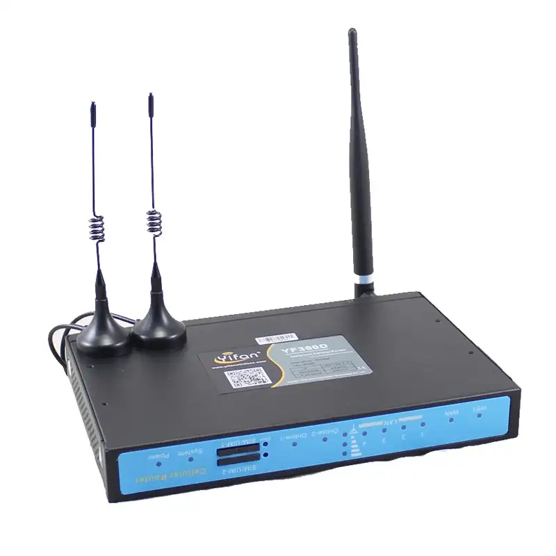YF360D-L الصناعية ADSL 4G LTE cat6 شبكة الهاتف الخلوي المزدوج سيم موجه VPN مع مودبوس
