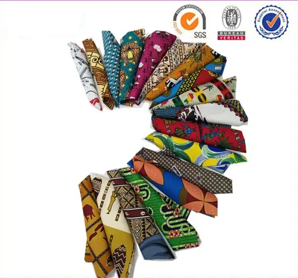 Tissu imprimé à la cire africaine, divers motifs, 100% coton, 100% polyester, 46 po, 47 po, 24x24 po