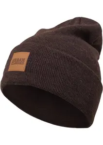 Moda Inverno chapéu gorros patch de couro personalizado