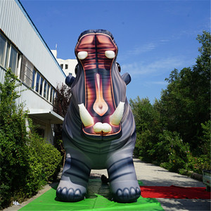 Mới Nhất Parade Inflatable/Giant Inflatable Hippo 4M Cao/Inflatable Động Vật Phim Hoạt Hình Hà Mã Cho Trang Trí Quảng Cáo - Product Image 6
