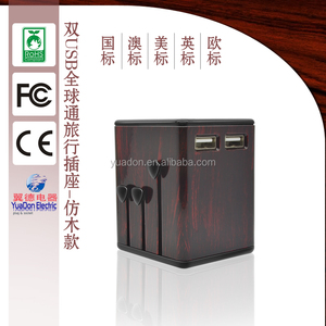 Nouveau Double USB Universal <span class=keywords><strong>Voyage</strong></span> Adaptateur avec USA, australie, <span class=keywords><strong>Europe</strong></span>, ROYAUME-UNI bouchons à travers le monde universel - Product Image 1