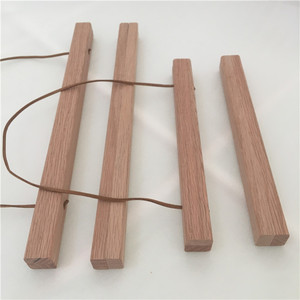 Mộc mạc bằng gỗ Áp phích khung đường sắt từ gỗ khung vải móc Áo Gỗ Sồi khung từ - Product Image 5