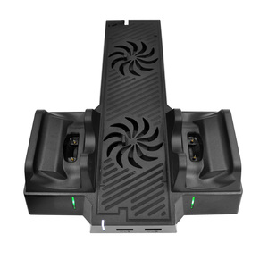 Base de Carga Doble con Ventilador de Refrigeración y <span class=keywords><strong>Almacenamiento</strong></span> de Tarjetas, Soporte Multifuncional de Plástico <span class=keywords><strong>para</strong></span> Videojuegos de <span class=keywords><strong>Xbox</strong></span> One X - Product Image 4