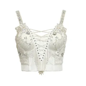 Fantastische mexikanischen mädchen häkeln perlen fringe xxx große größe foto sex hot sexy weiß spitze bralette bh mädchen transparent