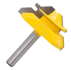 L-N017-9 1PC 8mm tige grand <span class=keywords><strong>45</strong></span> degrés onglet routeur Bit 2 ''bois <span class=keywords><strong>fraise</strong></span>/outils de fraisage - Product Image 2