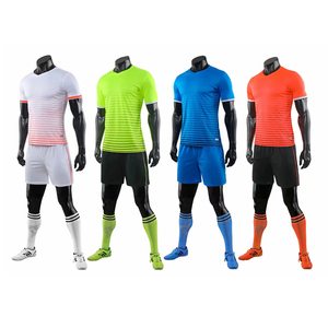 Wholesale cheap Top quality white blue Football clothes - Product Image 2