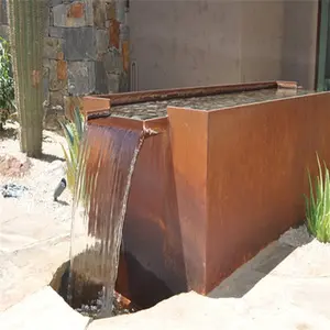 Decorative per esterni giardino grande fontana di acqua per corten acciaio