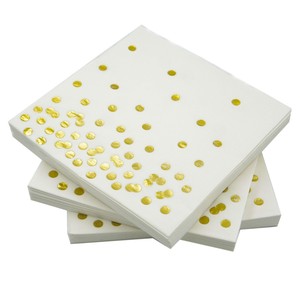 Màu hồng in nước giải khát vàng lá <span class=keywords><strong>Polka</strong></span> <span class=keywords><strong>Dot</strong></span> giấy khăn ăn - Product Image 1
