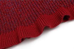 Manica svasata Pullover <span class=keywords><strong>bordeaux</strong></span> o-collo maglieria indumento Ropa Mujer Shopping Online maglioni <span class=keywords><strong>donna</strong></span> maglione lavorato a <span class=keywords><strong>maglia</strong></span> - Product Image 5