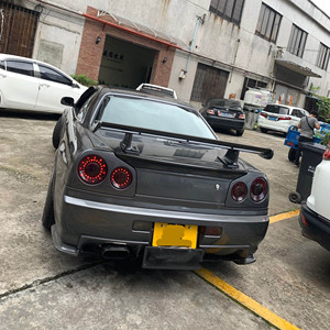 Alerón Trasero de Fibra de Carbono Estilo MI para Nissan R34 GTR GTT, Kit de Carrocería - Product Image 2
