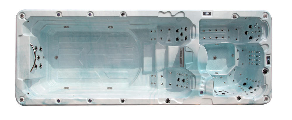 blanc/bleu océan/vert arbre