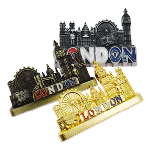 Aangepaste Hoge Kwaliteit Souvenir 3D Anti Brons Metaal Magneet Varieert Metalen City Tourist Londen Souvenirs Fridga Magneet