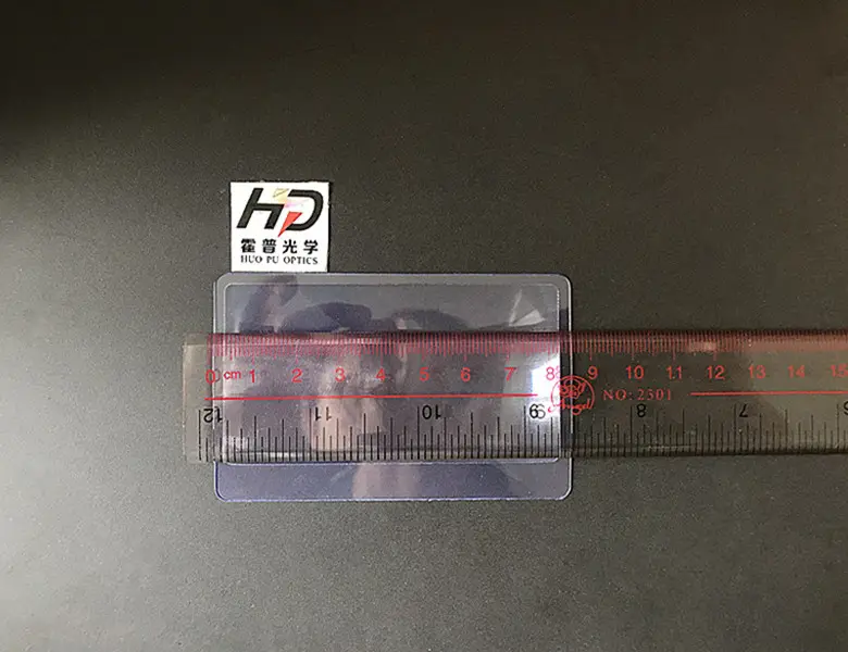 Plástico de alta calidad 85*54mm cuadrado lente de Fresnel lupa