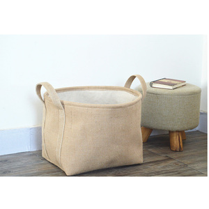 Cestas de <span class=keywords><strong>yute</strong></span> tejido de fieltro rectangular, con borlas de mango, venta al por mayor, 400343 - Product Image 2