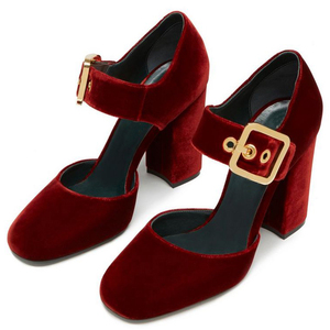 Scarpe in pelle <span class=keywords><strong>bordeaux</strong></span> per sandali con <span class=keywords><strong>tacco</strong></span> largo moda estiva scarpe per donna tacchi alti scarpe eleganti da donna in pelle 2022 - Product Image 1