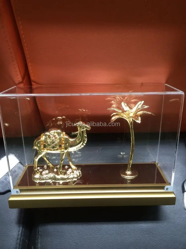 24 18k Real Gold Plated Camelとヤシの木アラビアギフト