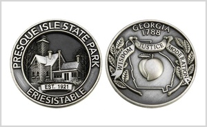 OEM ODM Antike Silber-Freimaurermünze Kundenspezifische Werbe-Souvenir UV-Druck Traditioneller Stil Metallguss-Technik Feiertagsgeschenk - Product Image 3
