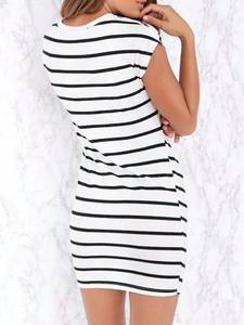 Yihao fabricantes de china 2016 alta moda vestido de rayas bodycon rocío vestido de fiesta - Product Image 3