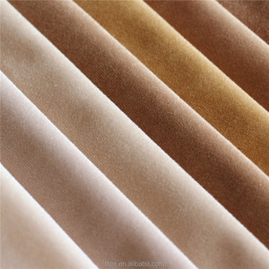 Tissu de velours brillant de mode coréenne, chaîne tricotée par la machine à grande vitesse karl-mayer velours en polyester - Product Image 2