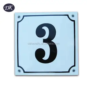 Welcome Wholesales Nice Cheap Iron Metal Enamel Number Sign Plate